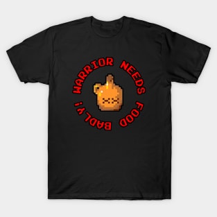 Gauntlet Arcade - Warrior Needs Food Badly T-Shirt